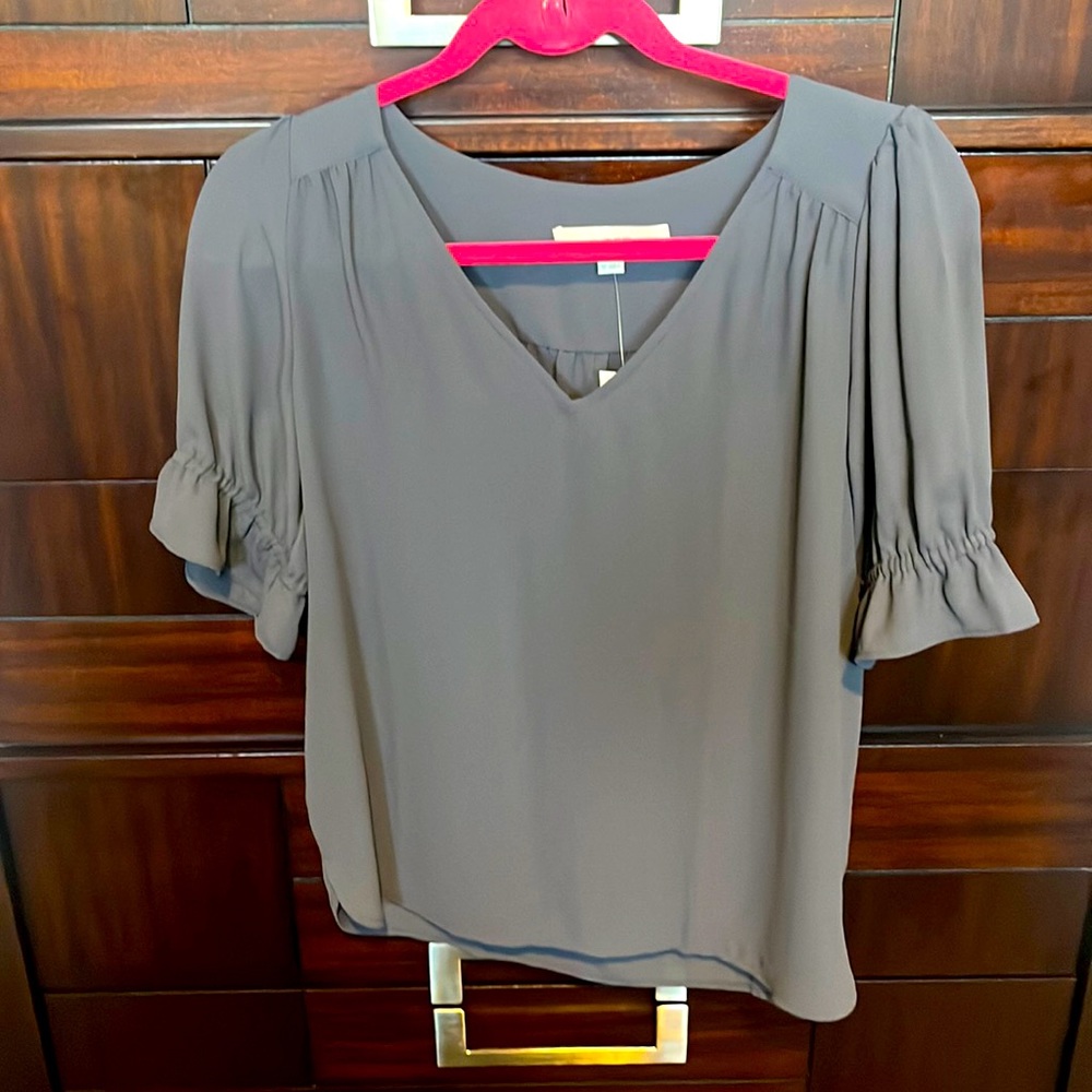 From the Loft grey blouse size XS